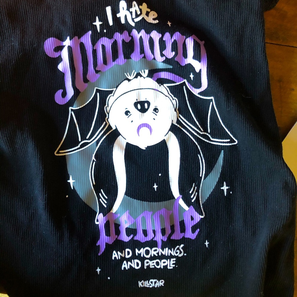 Killstar bat sleep top with plushie